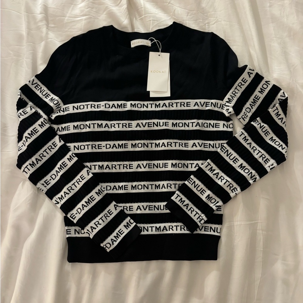 Kookai Black/White Top | Size 1